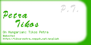 petra tikos business card